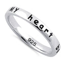 Sterling Silver "My heart belongs to you" Ring