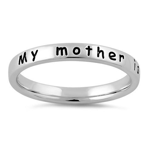 Sterling Silver "My mother is my angel" Ring