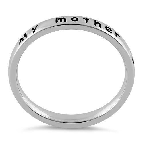 Sterling Silver "My mother is my angel" Ring