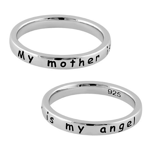 Sterling Silver "My mother is my angel" Ring