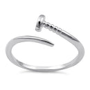 Sterling Silver Nail Adjustable Ring