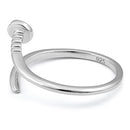 Sterling Silver Nail Adjustable Ring