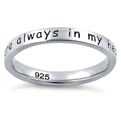 Sterling Silver "Near Or Far, You Are Always In My Heart" Ring