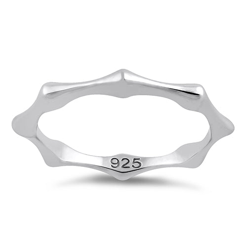 Sterling Silver Octagon Bone Ring