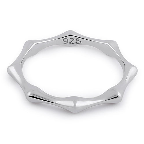 Sterling Silver Octagon Bone Ring