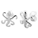 Sterling Silver Octopus Earrings