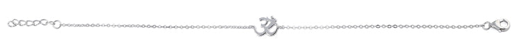 Sterling Silver Om Bracelet