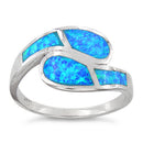 Sterling Silver Lab Opal Ring