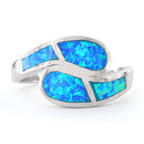 Sterling Silver Lab Opal Ring