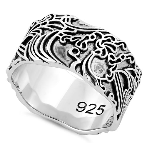 Sterling Silver Oriental Fashion Ring