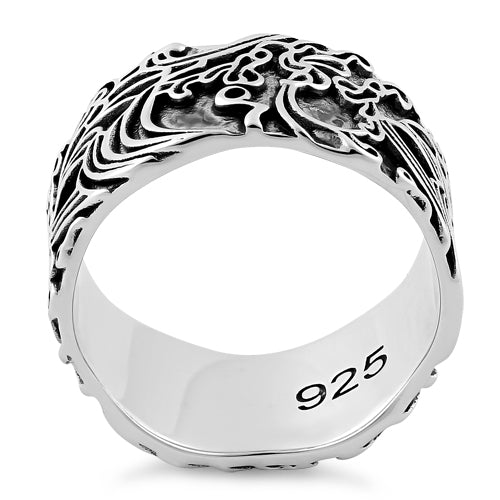 Sterling Silver Oriental Fashion Ring