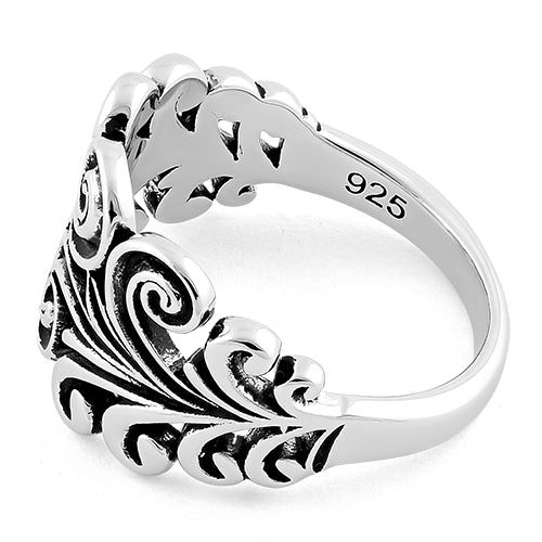 Sterling Silver Ornamental Filigree Ring
