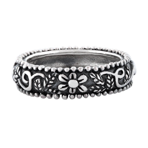 Sterling Silver Ornaments Band Ring