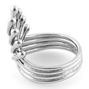 Sterling Silver Overlapping Wings Ring