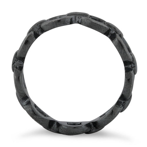 Sterling Silver Oxidized Chain Ring