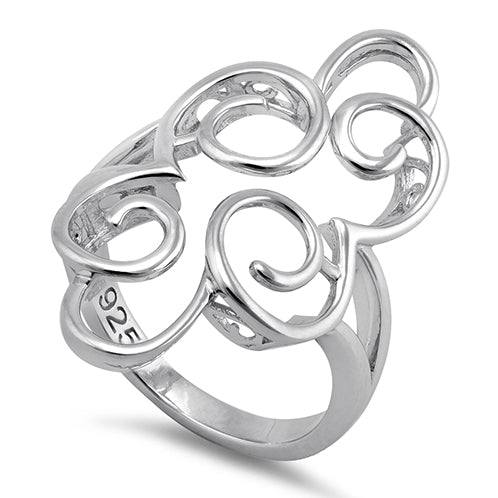 Sterling Silver Pattern Swirl Ring