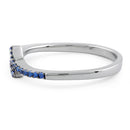 Sterling Silver Blue CZ Ring