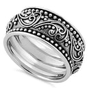 Sterling Silver Peaceful Paisley Ring