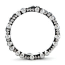 Sterling Silver Pebbles Oxidized Ring