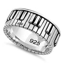 Sterling Silver Piano Keys Ring