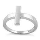 Sterling Silver Plain Cross Ring