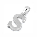 Sterling Silver Plain Letter S Pendant