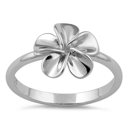 Sterling Silver Plumeria Flower Ring