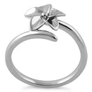 Sterling Silver Plumeria Ring