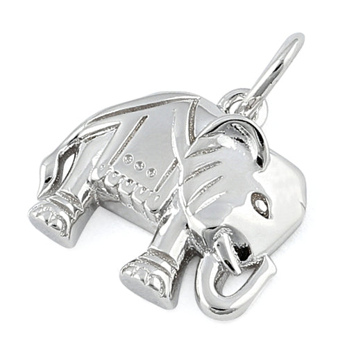 Sterling Silver  Powerful Elephant Pendant