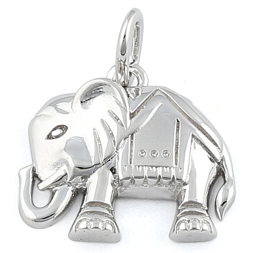 Sterling Silver  Powerful Elephant Pendant