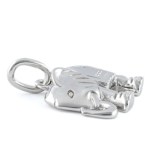 Sterling Silver  Powerful Elephant Pendant