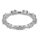 Sterling Silver Precious Eternity Clear CZ Ring
