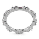 Sterling Silver Precious Eternity Clear CZ Ring