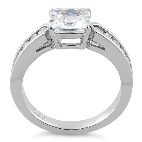 Sterling Silver Princess Cut CZ Ring