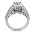 Sterling Silver Pristine Round Cut Clear CZ Engagement Ring