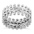 Sterling Silver Protruding Eternity Ring