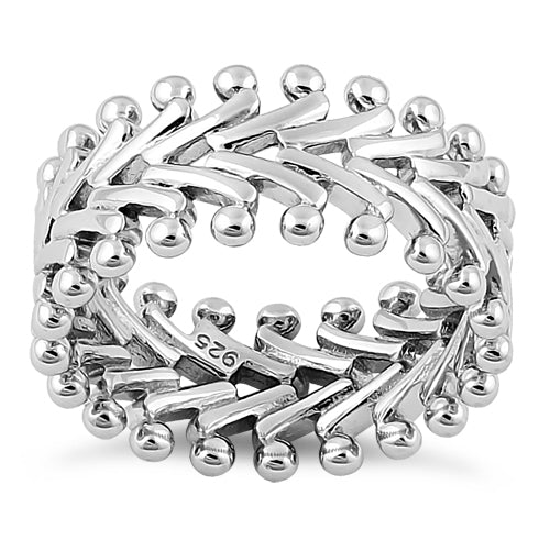 Sterling Silver Protruding Eternity Ring