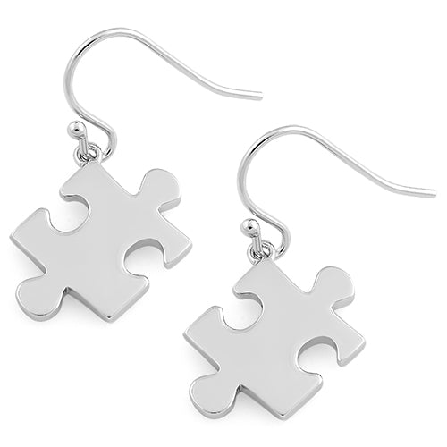 Sterling Silver Puzzle Earrings