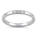 Sterling Silver Quadruplet Round Cut Clear CZ Ring