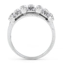 Sterling Silver Quilted Marcasite Ring