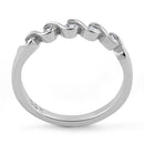 Sterling Silver Quintuple Clear CZ Ring