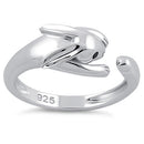 Sterling Silver Rabbit Black CZ Ring