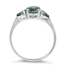 Sterling Silver Rainbow CZ Ring