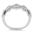 Sterling Silver Rhombus Shape CZ Ring