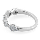 Sterling Silver Rhombus Shape CZ Ring