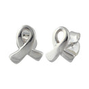 Sterling Silver Ribbon Earrings