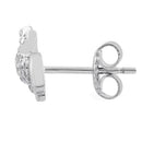 Sterling Silver Robin Garnet CZ Earrings