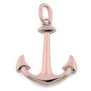 Sterling Silver Rose Gold Plated Anchor Pendant