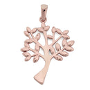 Sterling Silver Rose Gold Plated Tree of Life Pendant