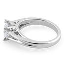 Sterling Silver Round Clear CZ Ring